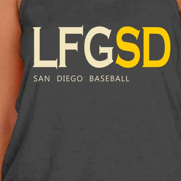 San Diego LFGSD Let's Go SD Baseball Trending Women's Knotted Racerback Tank