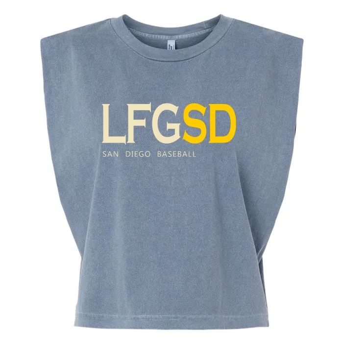 San Diego LFGSD Let's Go SD Baseball Trending Garment-Dyed Women's Muscle Tee