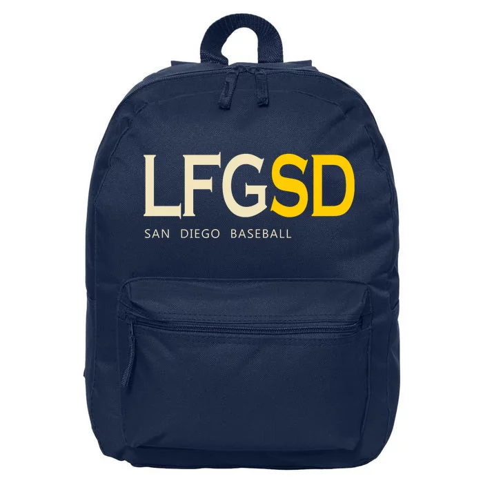 San Diego LFGSD Let's Go SD Baseball Trending 16 in Basic Backpack