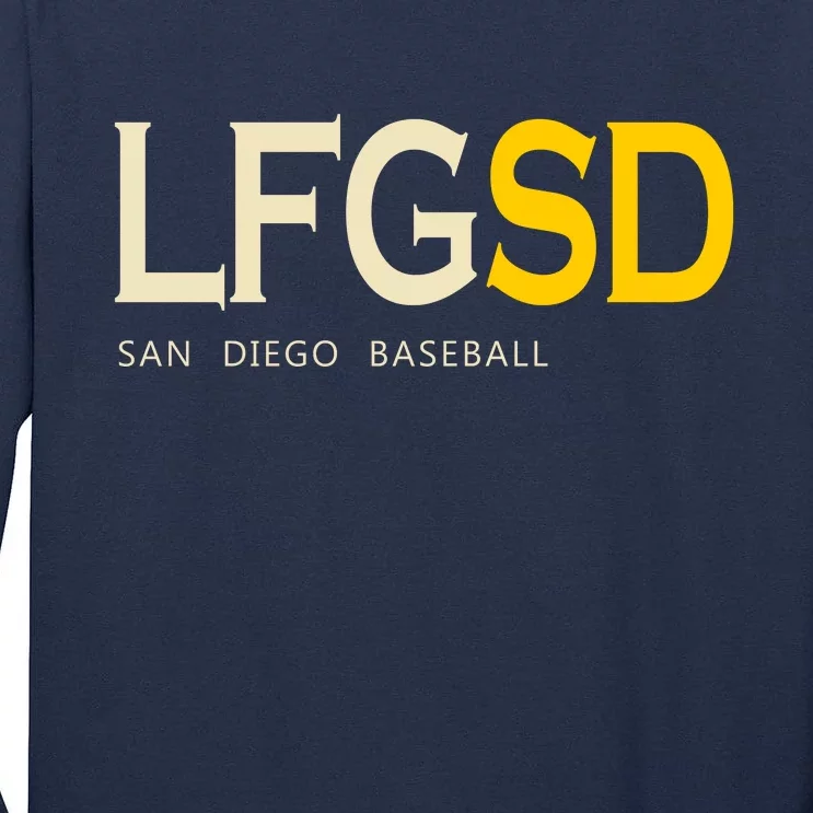 San Diego LFGSD Let's Go SD Baseball Trending Tall Long Sleeve T-Shirt