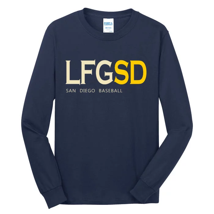 San Diego LFGSD Let's Go SD Baseball Trending Tall Long Sleeve T-Shirt