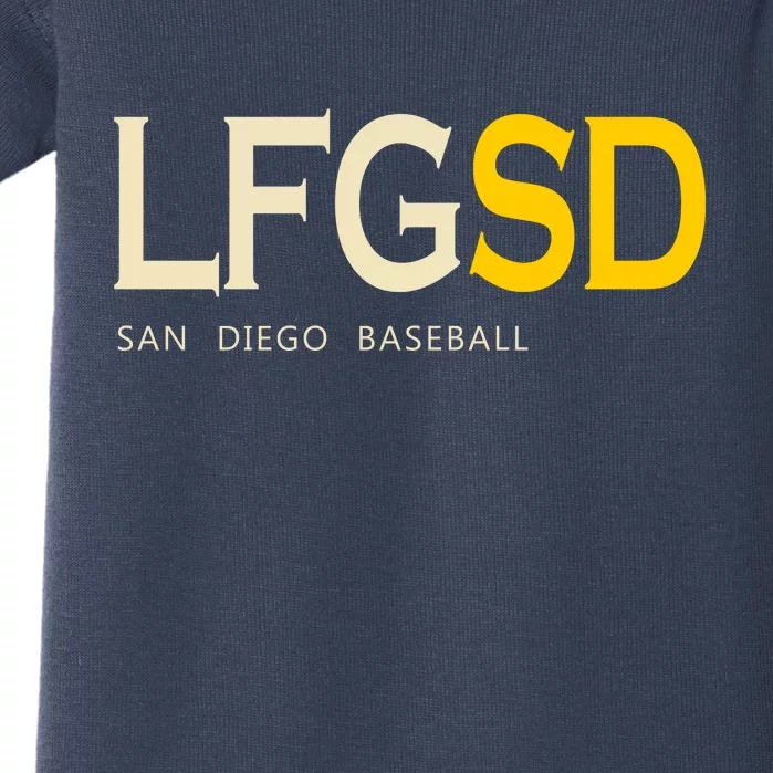 San Diego LFGSD Let's Go SD Baseball Trending Baby Bodysuit