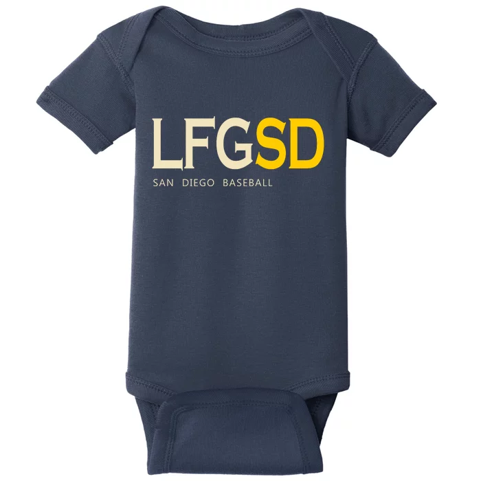 San Diego LFGSD Let's Go SD Baseball Trending Baby Bodysuit