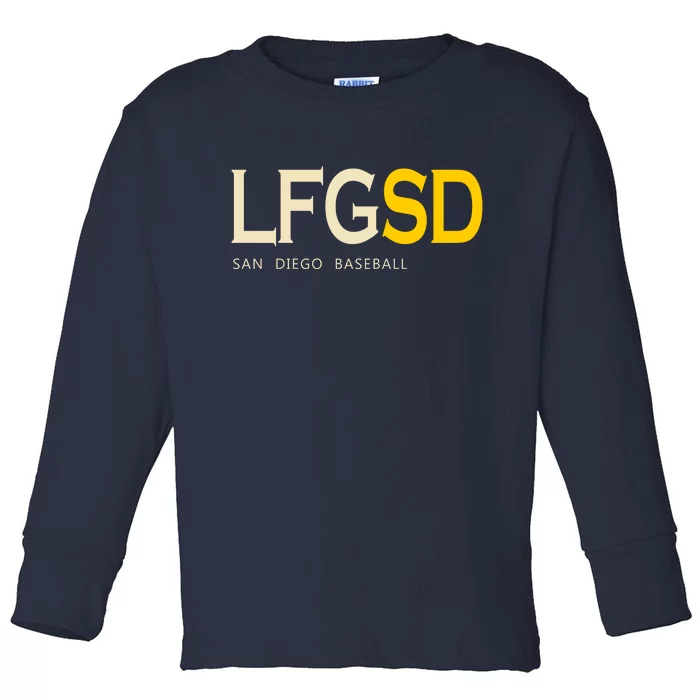 San Diego LFGSD Let's Go SD Baseball Trending Toddler Long Sleeve Shirt