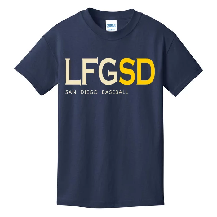 San Diego LFGSD Let's Go SD Baseball Trending Kids T-Shirt