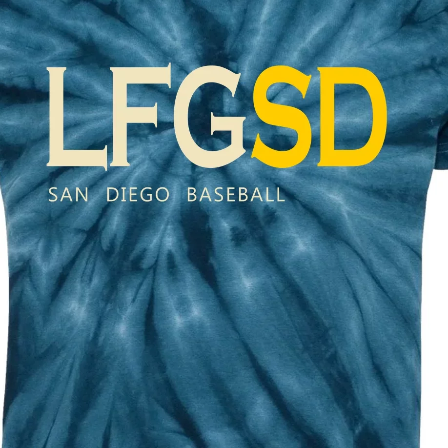 San Diego LFGSD Let's Go SD Baseball Trending Kids Tie-Dye T-Shirt