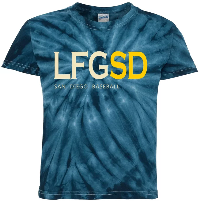 San Diego LFGSD Let's Go SD Baseball Trending Kids Tie-Dye T-Shirt