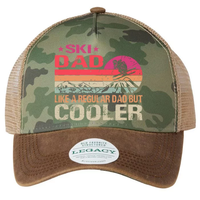 Ski Dad Like A Regular Dad But Cooler Ski Skier Gift Legacy Tie Dye Trucker Hat