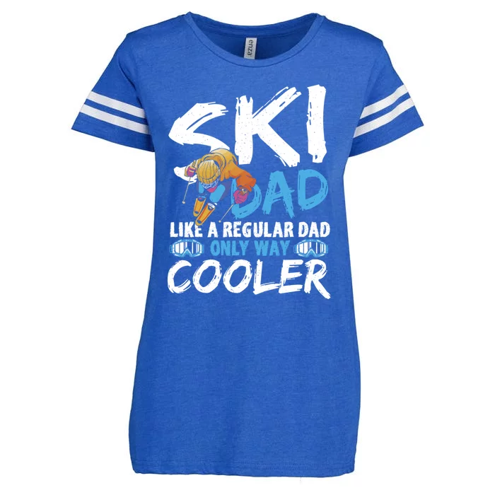 Ski Dad Like A Regular Dad Only Way Cooler Skiing Skier Gift Enza Ladies Jersey Football T-Shirt