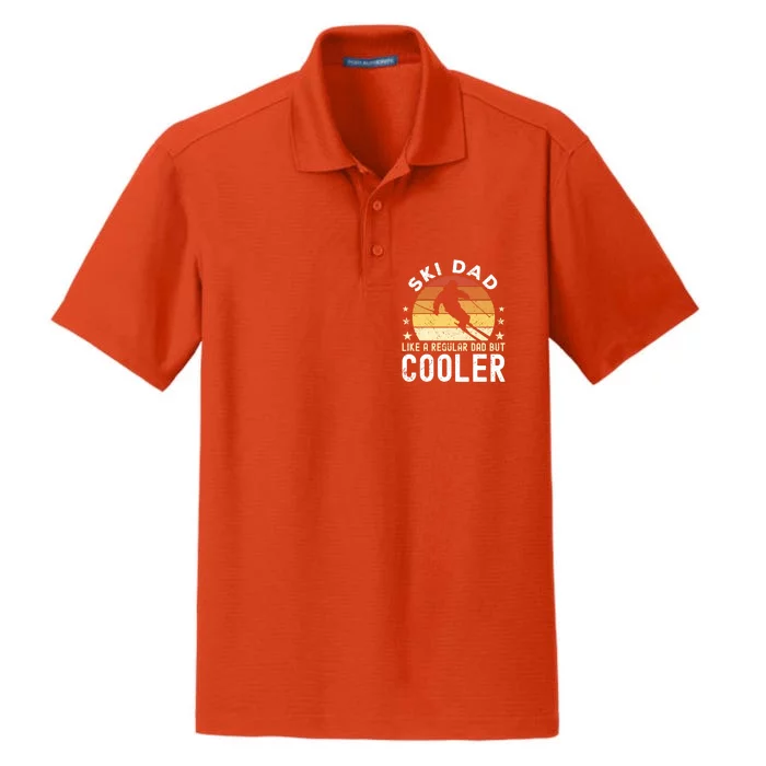 Ski Dad Like A Regular Dad But Cooler Skier Dad Gift Dry Zone Grid Performance Polo