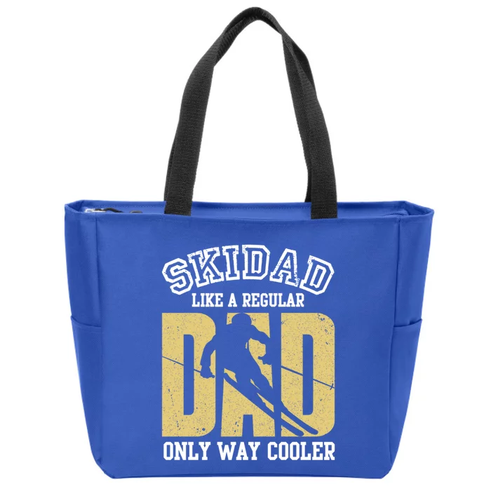 Ski Dad Like A Regular Dad Only Way Cooler Cute Gift Zip Tote Bag