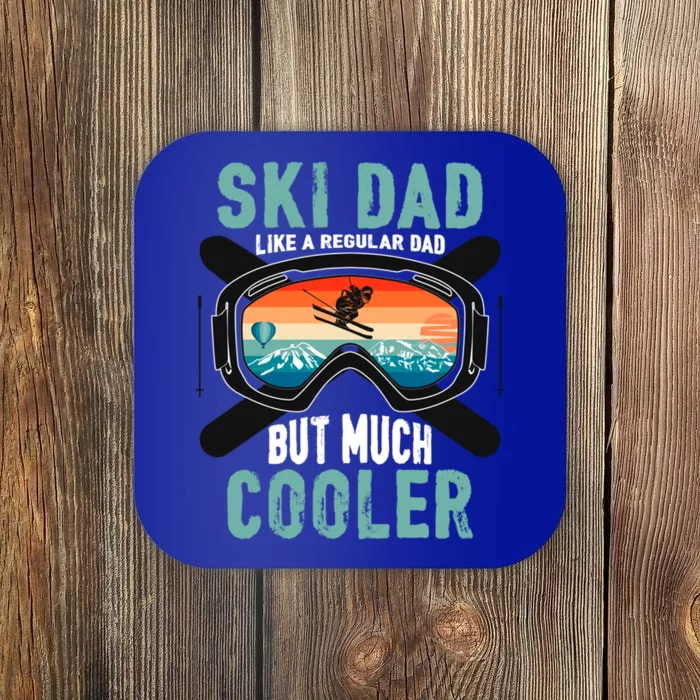 Ski Dad Like A Regular Dad But Cooler Vintage Skier Gift Meaningful Gift Coaster