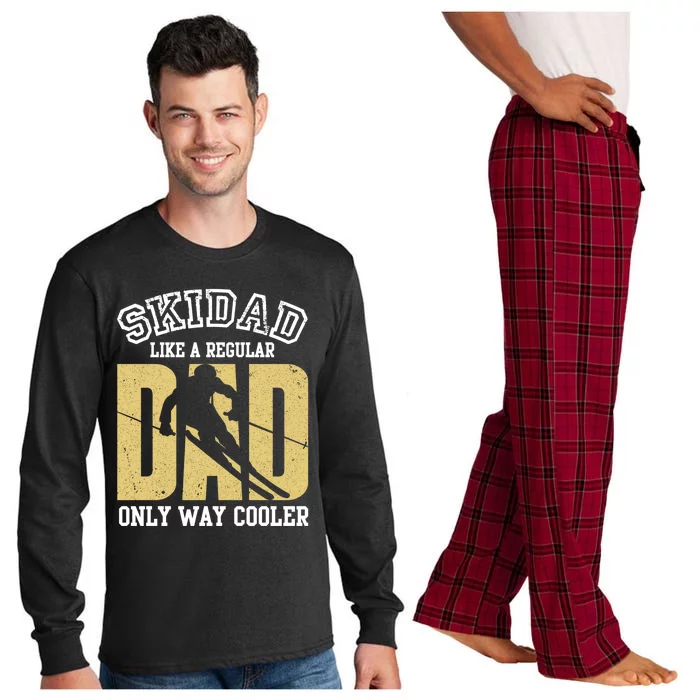 Ski Dad Like A Regular Dad Only Way Cooler Gift Long Sleeve Pajama Set