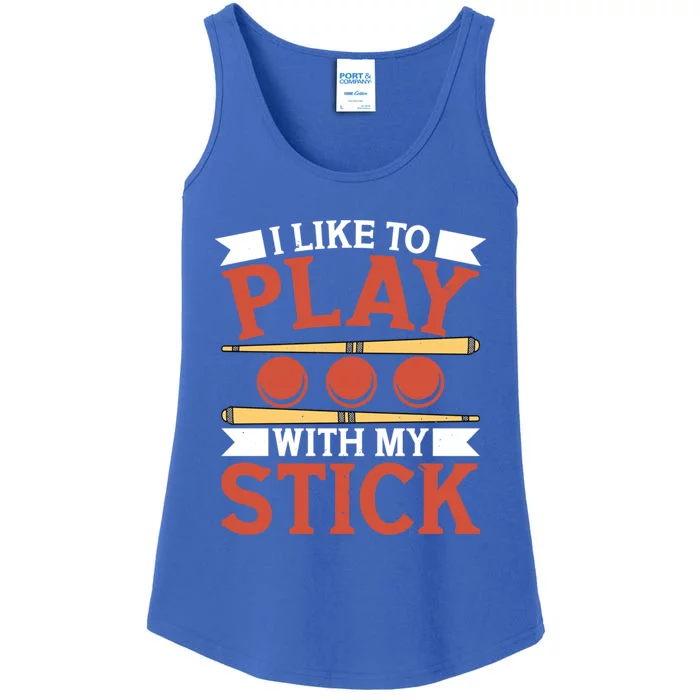 Snooker Dult Like To Play With Stick Billiards Cute Gift Ladies Essential Tank