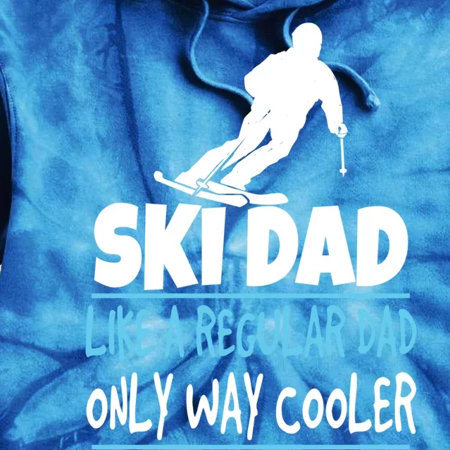 Ski Dad Like A Regular Dad Only Way Cooler Wintersport Gift Tie Dye Hoodie