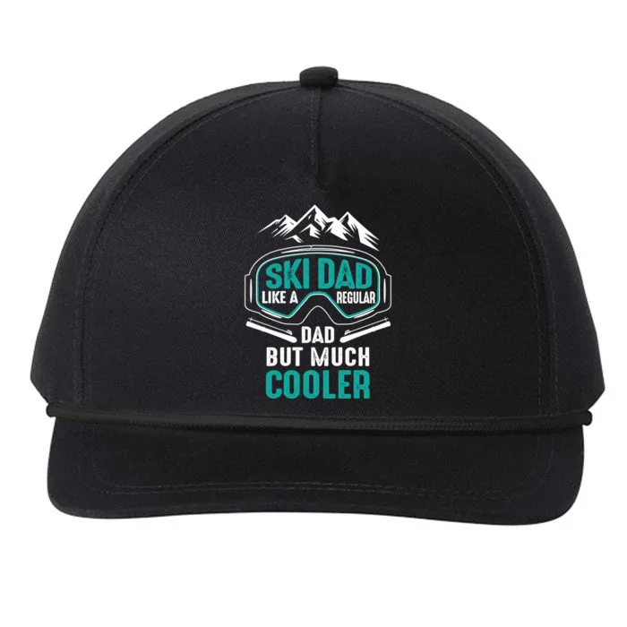 Ski Dad Like A Regular Dad But Much Cooler Funny Gift Cool Gift Snapback Five-Panel Rope Hat