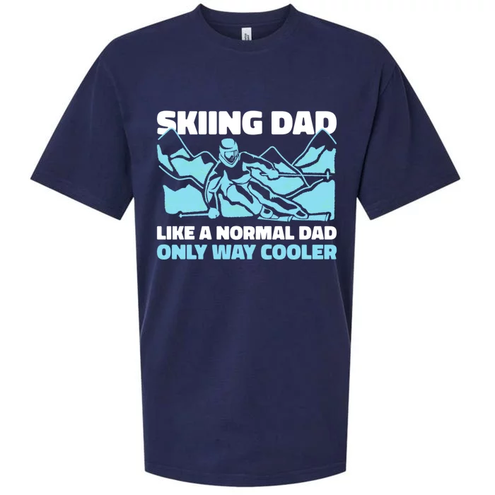 Skiing Dad Like A Regular Dad But Cooler For Father's Day Gift Sueded Cloud Jersey T-Shirt