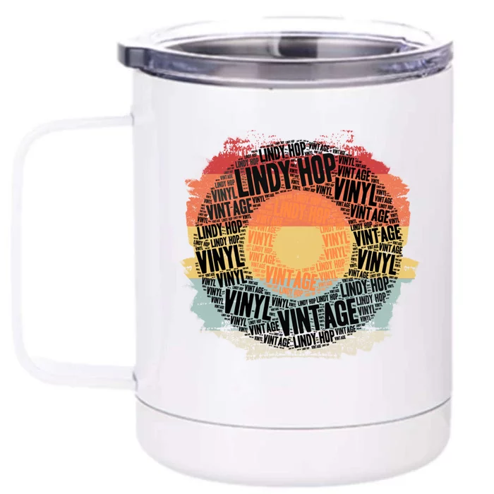 Swing Dance Lindy Hop Dancing Vintage Gift Front & Back 12oz Stainless Steel Tumbler Cup