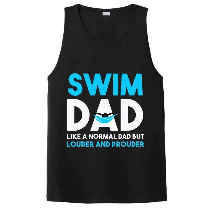 Swim Dad Like A Normal Dad But Cooler Swim Dad Definition Performance Tank