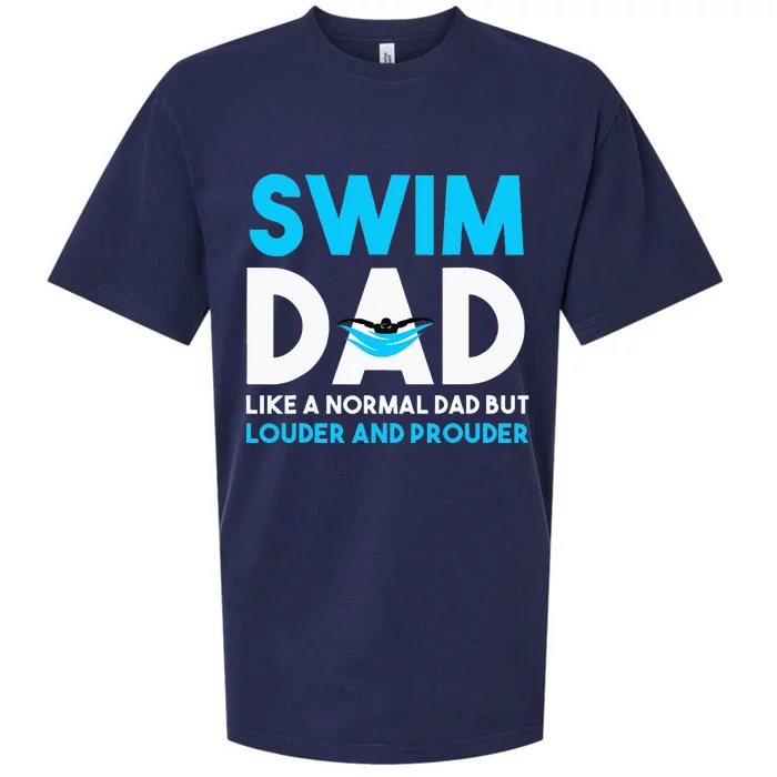 Swim Dad Like A Normal Dad But Cooler Swim Dad Definition Sueded Cloud Jersey T-Shirt