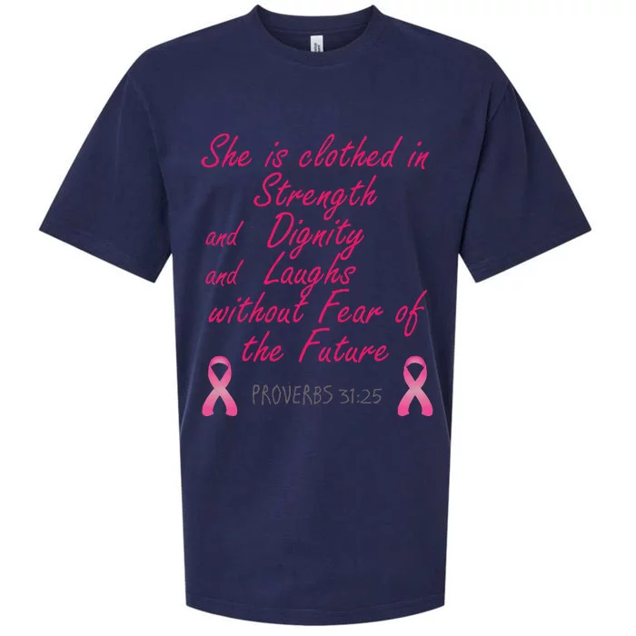 Strength Dignity Laughs Breast Cancer Awareness Gift Sueded Cloud Jersey T-Shirt