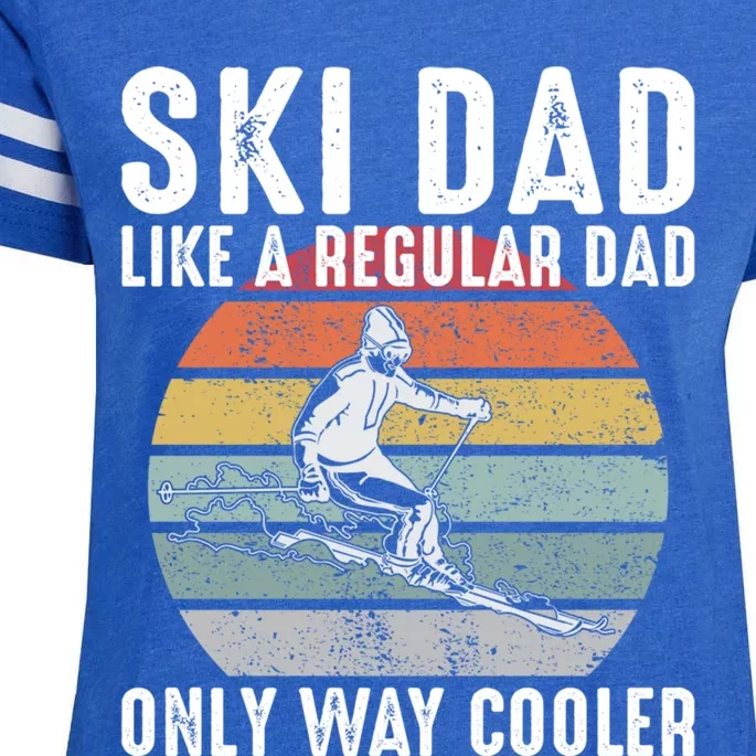 Ski Dad Like A Regular Dad Only Way Cooler Funny Skiing Gift Enza Ladies Jersey Football T-Shirt