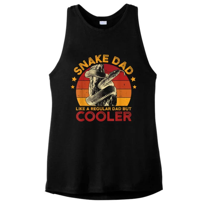 Snake Dad Like A Regular Father Men Vintage Serpent Ladies Tri-Blend Wicking Tank