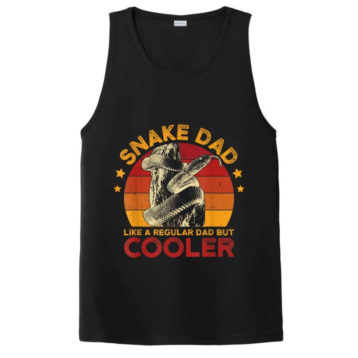 Snake Dad Like A Regular Father Men Vintage Serpent Performance Tank