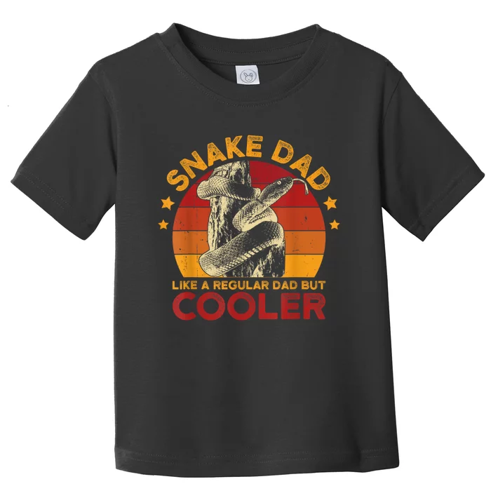 Snake Dad Like A Regular Father Men Vintage Serpent Toddler T-Shirt