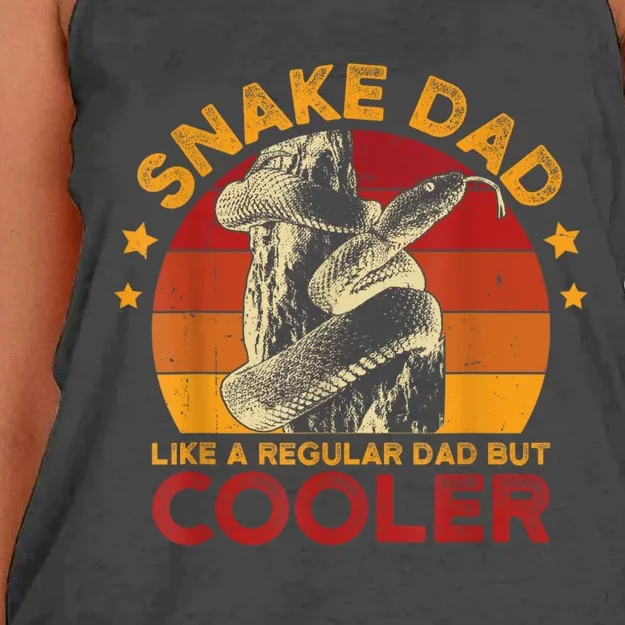 Snake Dad Like A Regular Father Men Vintage Serpent Women's Knotted Racerback Tank