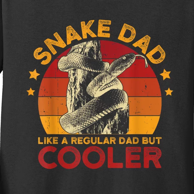 Snake Dad Like A Regular Father Men Vintage Serpent Kids Long Sleeve Shirt