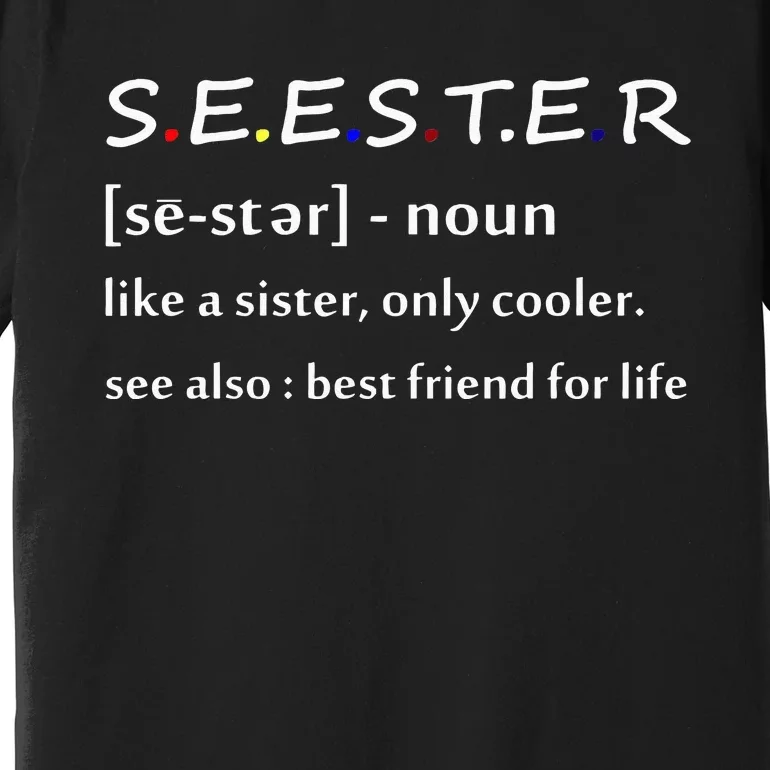 Seester Definition Like A Sister Only Cooler Premium T-Shirt