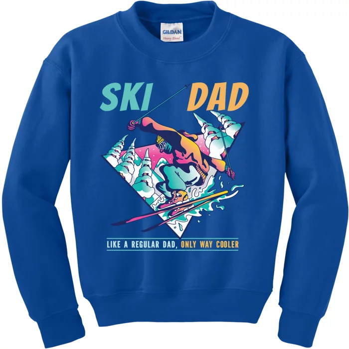 Ski Dad Like A Regular Dad Only Way Cooler Skier Costume Gift Kids Sweatshirt