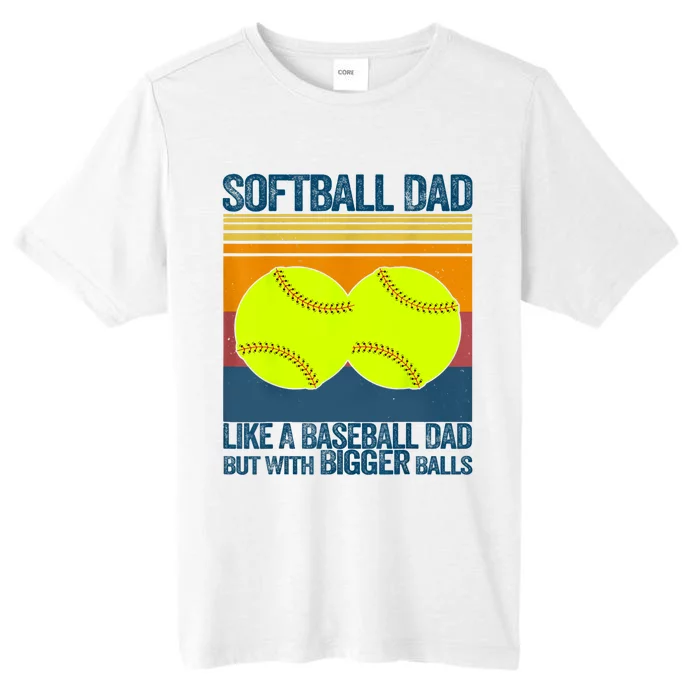 Softball Dad Like A Baseball Dad But With Bigger Balls Gifts ChromaSoft Performance T-Shirt