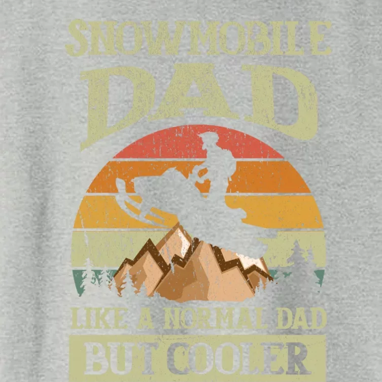 Snowmobile Dad Like A Normal Dad But Cooler Great Gift Women's Crop Top Tee