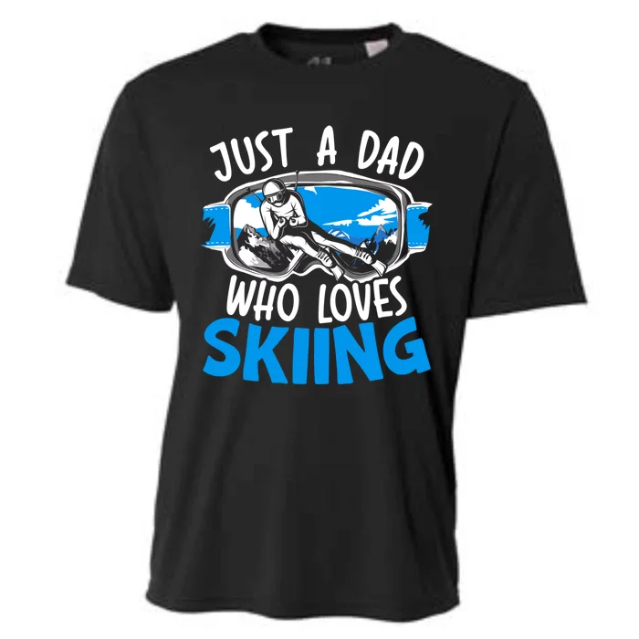 Ski Dad Loves Skiing Gift Cooling Performance Crew T-Shirt