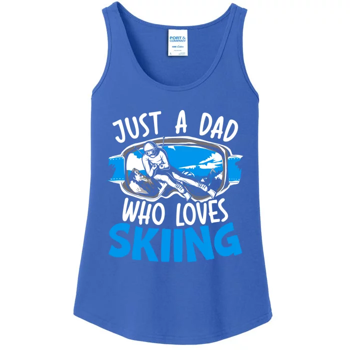 Ski Dad Loves Skiing Gift Ladies Essential Tank