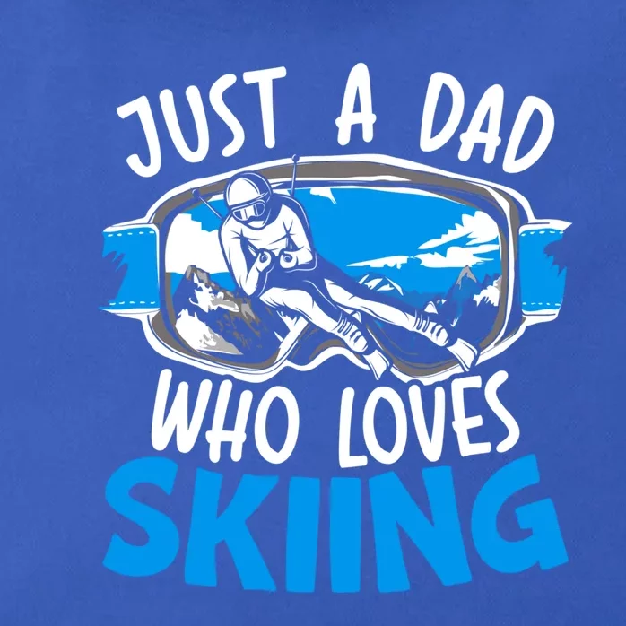 Ski Dad Loves Skiing Gift Zip Tote Bag