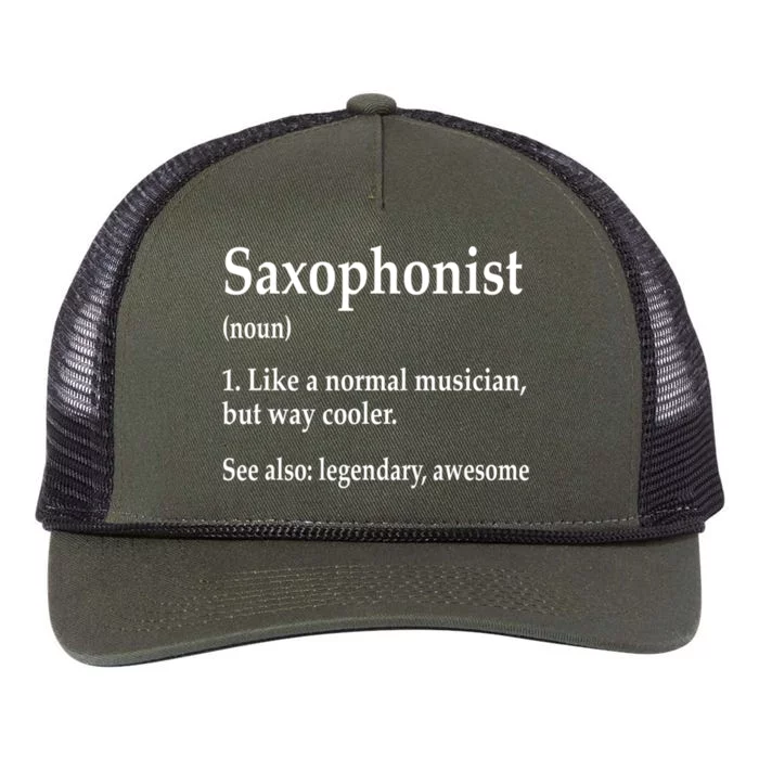 Saxophonist Definition Like A Normal Musician Saxophone Retro Rope Trucker Hat Cap