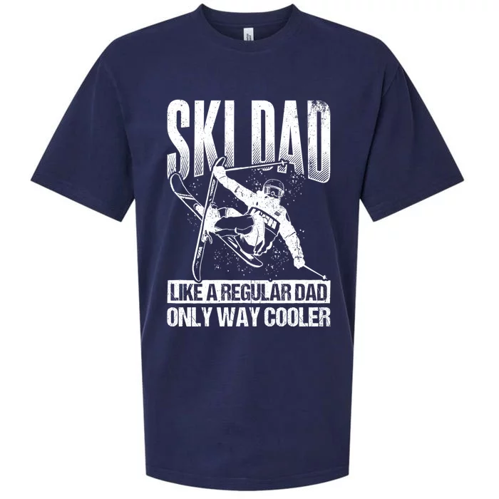 Ski Dad Like A Regular Dad Only Way Cooler Winter Sport Gift Sueded Cloud Jersey T-Shirt