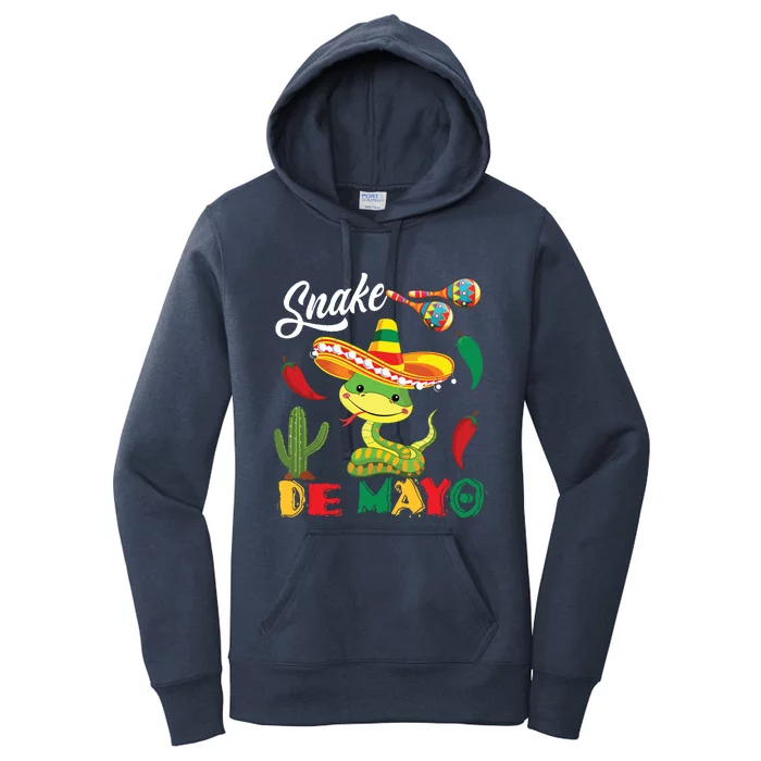 Snake De Mayo Mexican Snake Sombrero Cinco De Mayo Women's Pullover Hoodie