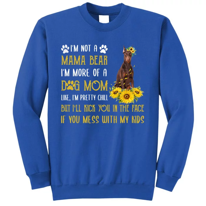 Sunflower Dober Mom Mothers Day Dog Mom Gift Sweatshirt