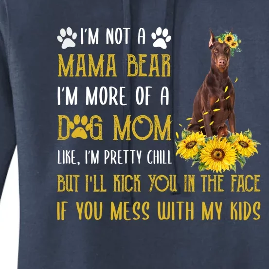 Sunflower Dober Mom Mothers Day Dog Mom Gift Women's Pullover Hoodie