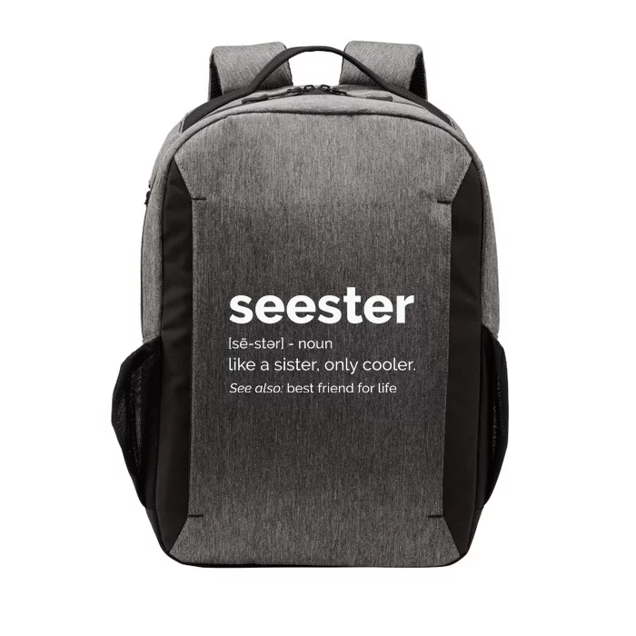 Seester Definition Mom Sister Friend Sister Vector Backpack