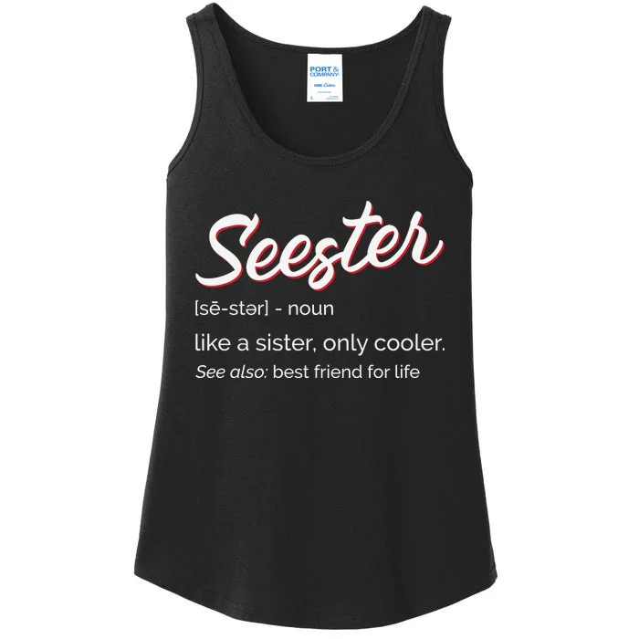 Seester Definition Mom Sister Friend Sister Ladies Essential Tank