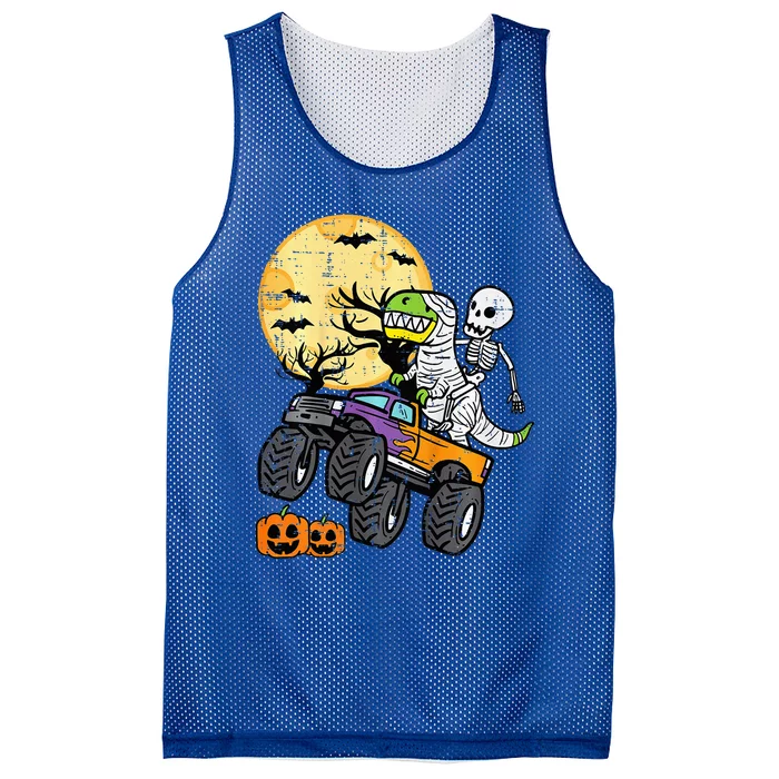 Skeleton Dino Monster Truck Halloween Costume Mesh Reversible Basketball Jersey Tank