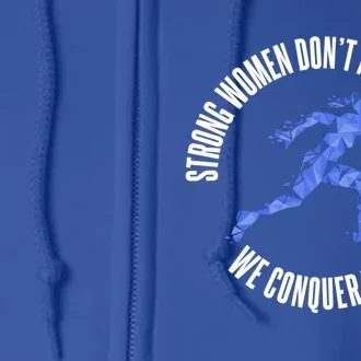 Strong Dont Make Excuses We Conquer Them Runner Gift Full Zip Hoodie