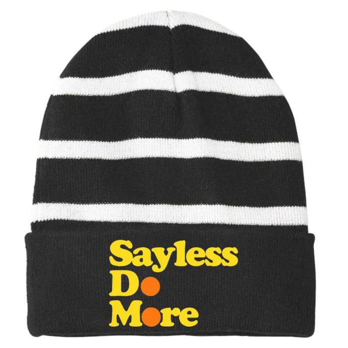 Sayless Do More Say Less Do More. Hustle Go Hard No Cap Striped Beanie with Solid Band