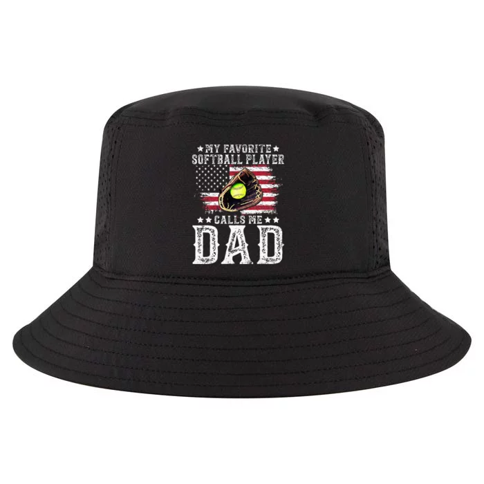 Softball Dad My Favorite Softball Player Calls Me Dad Cool Comfort Performance Bucket Hat