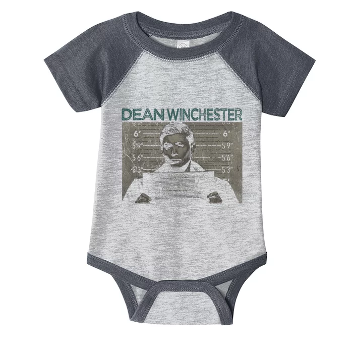 Supernatural Dean Mug Shot Infant Baby Jersey Bodysuit